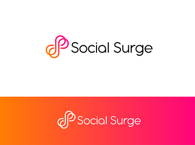 Social Surge gradient logo graphic design infinity sign logo letter s logo logo minimalist logo modern logo s logo ss logo