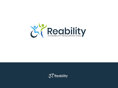 Reability activity logo disability logo flat logo logo minimalist logo modern logo movement logo typography wheelchair logo