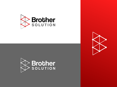 Brother SOLUTION b logo b s logo bs logo gradient logo logo minimalist logo modern logo polygonal logo polygonal style s logo typography