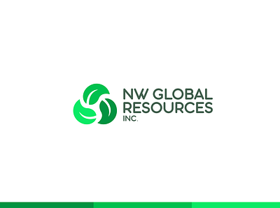 NW GLOBAL RESOURCES INC. ecology logo flat logo gradient logo graphic design green leaf green logo leaf logo leaves logo logo minimalist logo modern logo recycle logo recycling logo renewable energy typography