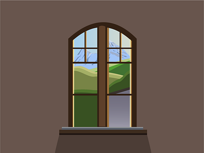 Window view a design graphic design nature nature illustration vector