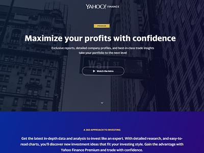 Yahoo Finance Premium branding design typography website