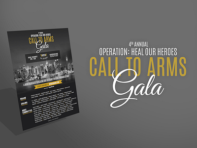 2018 Call to Arms Gala Flyer (Operation: Heal Our Heroes) charity flyer gala heal our heroes hoh