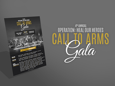 2018 Call to Arms Gala Flyer (Operation: Heal Our Heroes)