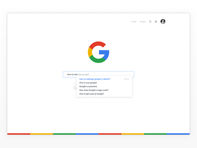 Google Search Redesign google minimal ui web