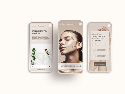 Skincare inspired mobile mock-up by Emmanuelle Rochefort on Dribbble