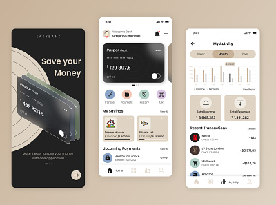 EasyBank - Mobile Banking App app banking app design mobile app