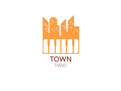 Town piano Logo app branding design graphic design illustration logo typography vector