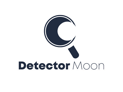 detector moon logo branding design graphic design illustration logo typography vector