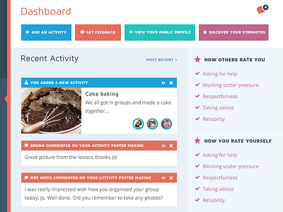 A more linear version of the Portfolio Dashboard bright colourful dashboard design icon icons interface platform portfolio ui youth