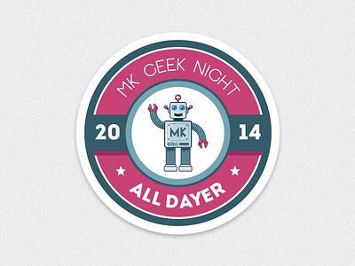 A badge design for the MK Geek Night All Dayer