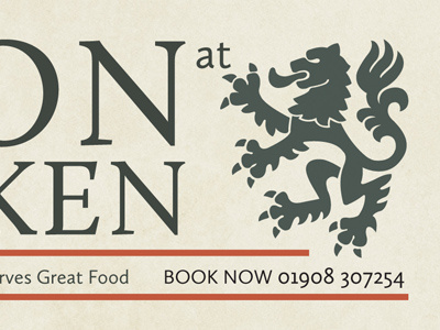 Flyer for our local pub - The Lion at Wicken