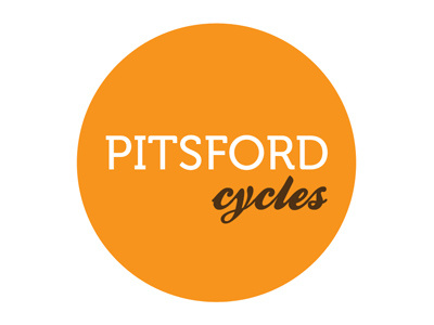 Logo ideas for Pitsford Cycles bike circle cycle logo orange typography