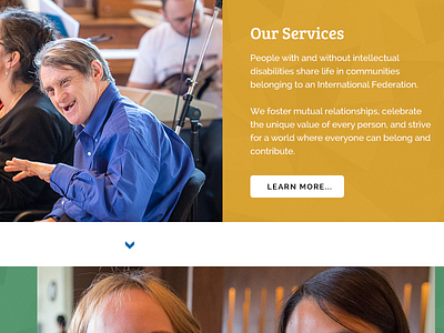 L'Arche website homepage re-design