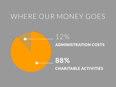 Where our money goes - Charity infographic charity chart community fundraising home homepage infographic money redesign web website