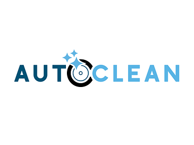 AutoClean - logo concept (sparkle 1) auto brand car clean cleaning concept logo sparkle truck valet wash wheel