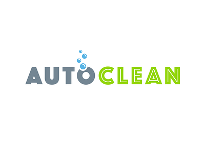 AutoClean - logo concept (Bubbles v2 - added shine!)