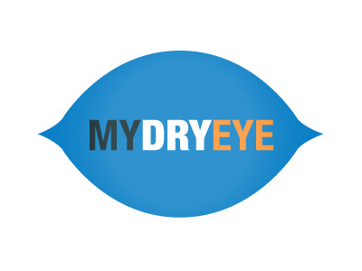 My Dry Eye logo ideas #2 blue disease eye logo orange