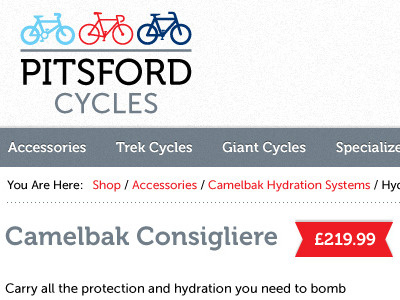 Cycle shop product page #01 bike cycle cycling museo pitsford product shop web website