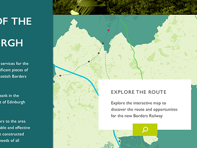 Borders Railway homepage design (desktop) – work in progress