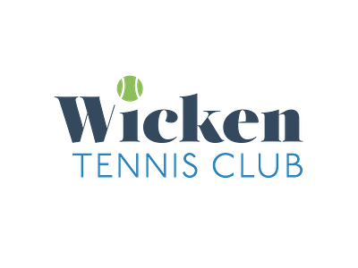 Wicken Tennis Club logo idea ball branding club logo sport tennis village wicken