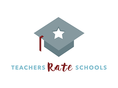 Logo concept for new brand brand branding cap flat graduation hat logo rate rating school star teachers