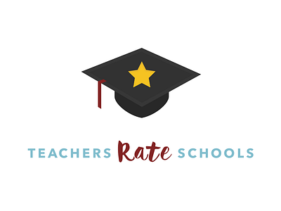 Logo concept for new brand brand branding cap flat graduation hat logo rate rating school star teachers