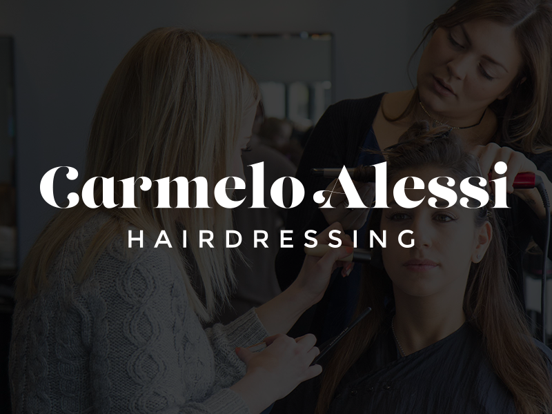 A quick logo for an old client – Carmelo Alessi Hairdressing typography branding decorative sans serif serif hairdressers hairdressing salon hair type logo
