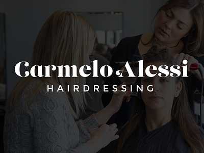 A quick logo for an old client – Carmelo Alessi Hairdressing branding decorative hair hairdressers hairdressing logo salon sans serif serif type typography