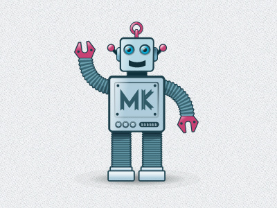 MiKe the robot, the MK Geek Night mascot (tweaked)