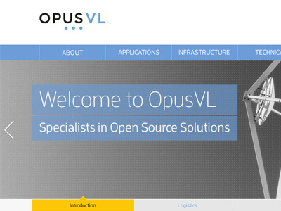 New OpusVL homepage design carousel design feature homepage nav navigation web website