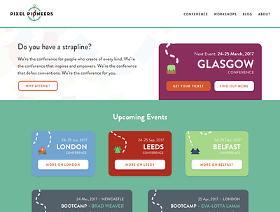 Pixel Pioneers Conference Website branding design typography web website