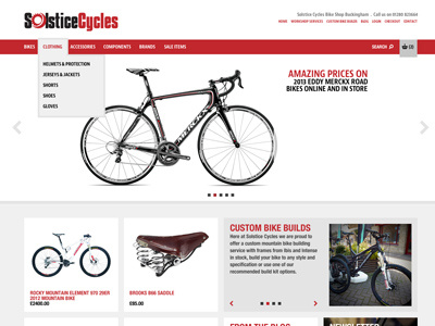 Solstice Cycles Homepage - large screen