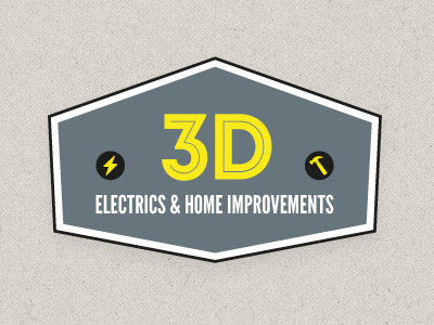 3D Electrics & Home Improvements Logo electrician electrics home improvement logo