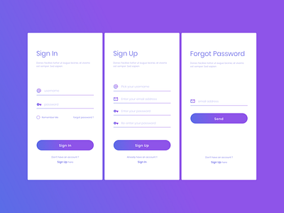 Login Module design ui