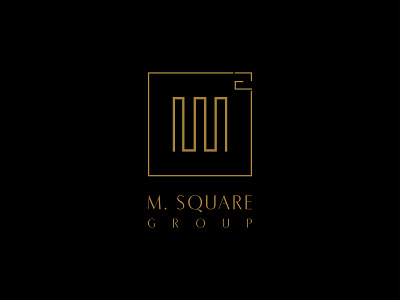 m square group branding icon minimal typography