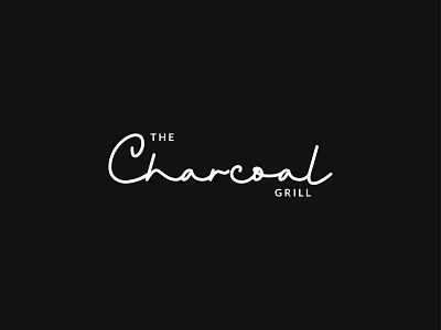the charcoal grill branding flat logo typography