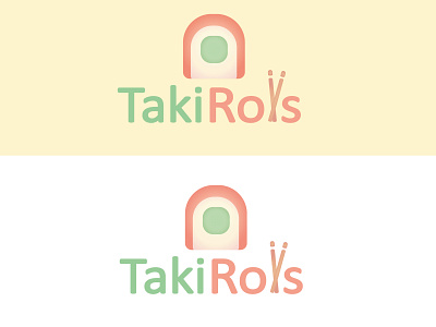 Logo for a sushi restaurant ”TakiRolls” logo
