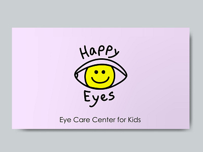 Logo and card for an Eye Care Center for Kids "Happy Eyes"