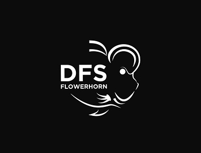 DFS FLOWERHORN bikinlogo brand design brand identity branding cleanlogo design fish fishlogo flowerhorn logo logodesign monogramlogo selllogo