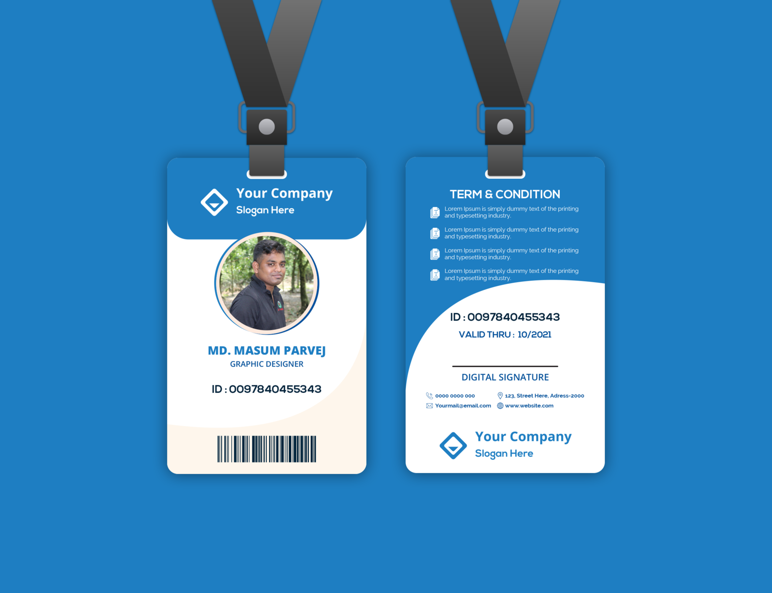 ID card by Parvej Masud on Dribbble