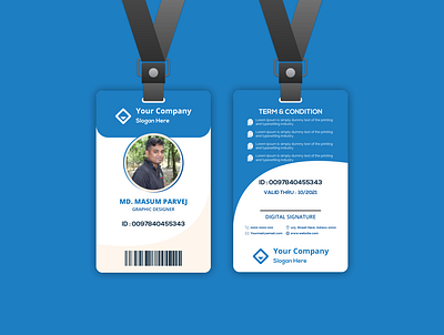 ID card branding design illustration vector