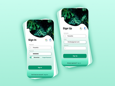 Plant Bot - Login ☘ apps branding corona design graphic design green illustration logo mobile ui vector