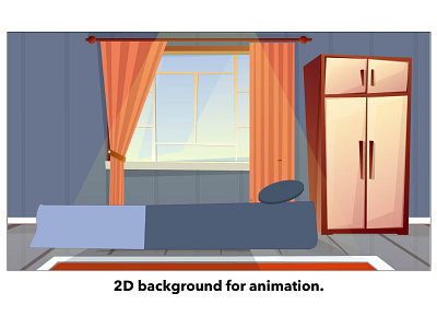 2D flat background animation