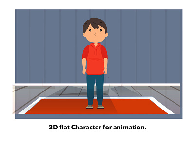 2D flat character. animation graphic design illustration