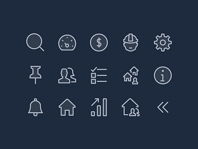 Nav Icons accounts contacts icons landlord maintenance menu navigation notifications pin reports tasks tenants
