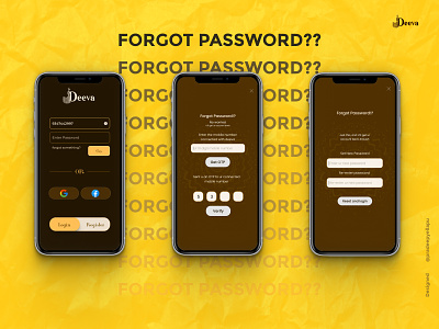 Forgot password UI - Deeva app application clothing dark design fashion forgot password forgotpassword graphic design login login page saree ux vector