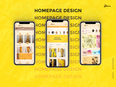 Home Page Design - Deeva app application branding clothing design fashion graphic design home homepage illustration