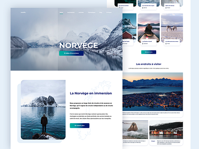 Norway Landing Page design figma landing page design landingpage norway travel travel agency ui uidesign uiux ux webdesign