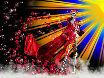 End of War death design graphic design gratefuldead illustration photoshop roses skeleton sunshine ukraine war